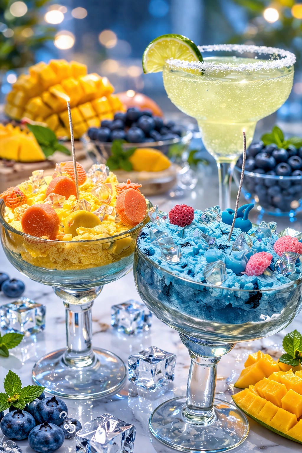 KayzCharmzz blueberry and watermelon frozen margarita soy candle set Cleveland