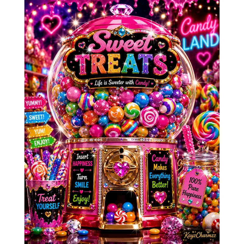True Sparkle Sparkling Sweet Treats Candy Land diamond painting kit