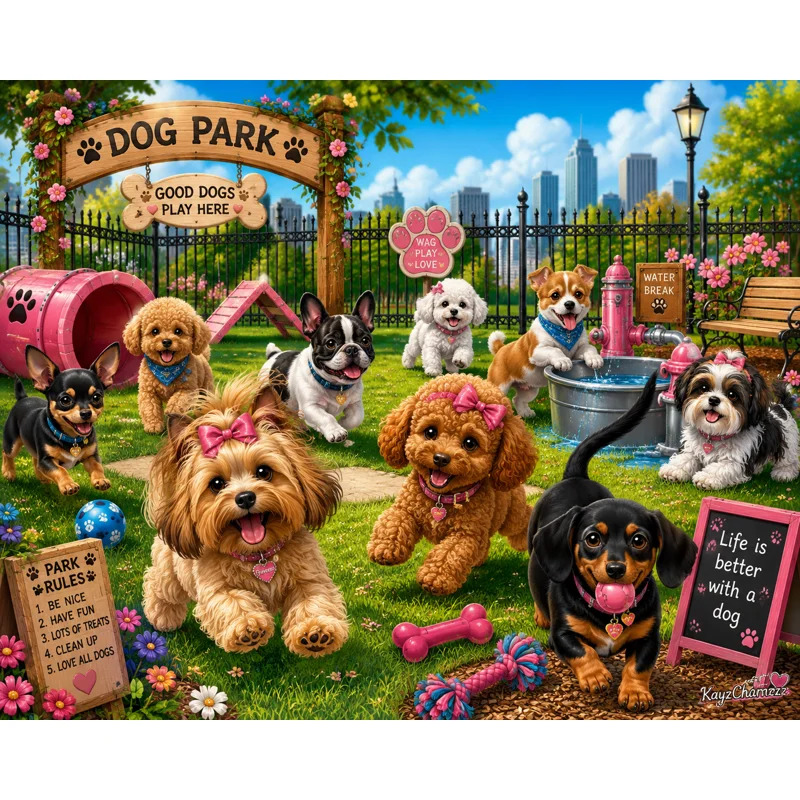 True Sparkle Puppy Playground diamond painting kit Cleveland