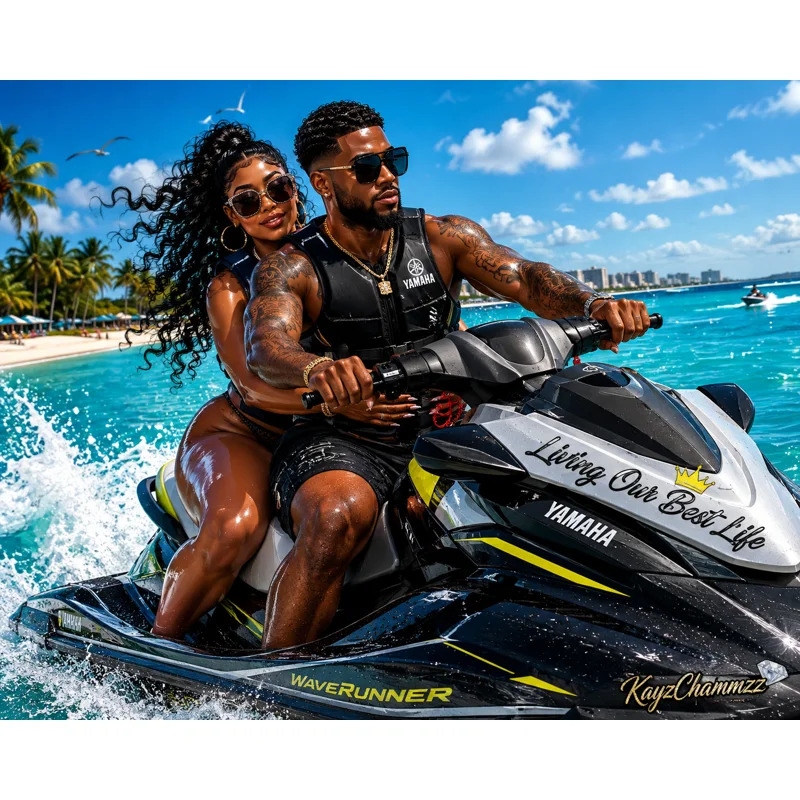 True Sparkle Riding Waves in Paradise diamond painting kit